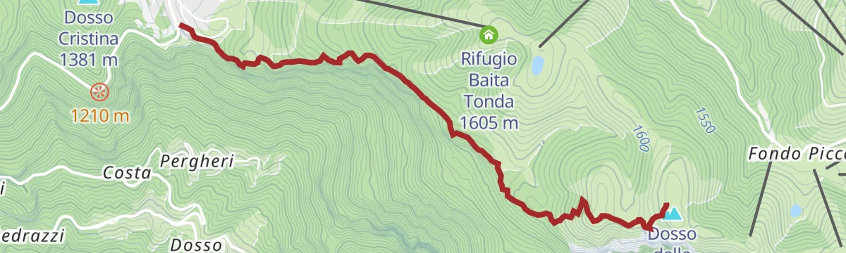 Route map: SAT / E137 - Serrada - Forra del Lupo - Forte Dosso delle Somme